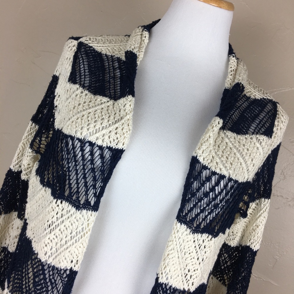 Lauren Ralph Lauren navy and cream cardigan - Picture 5 of 7